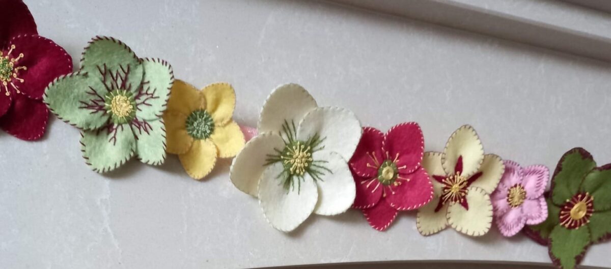 Spring Hellebore Felt Garland Kit - Image 4