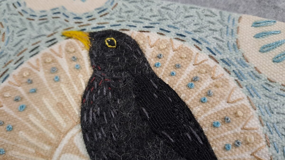Close up of Blackbird Postcard